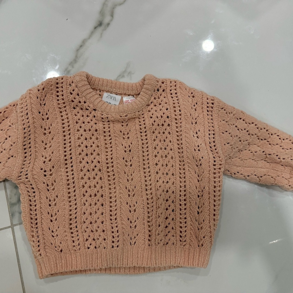 Zara Peach Knit Sweater